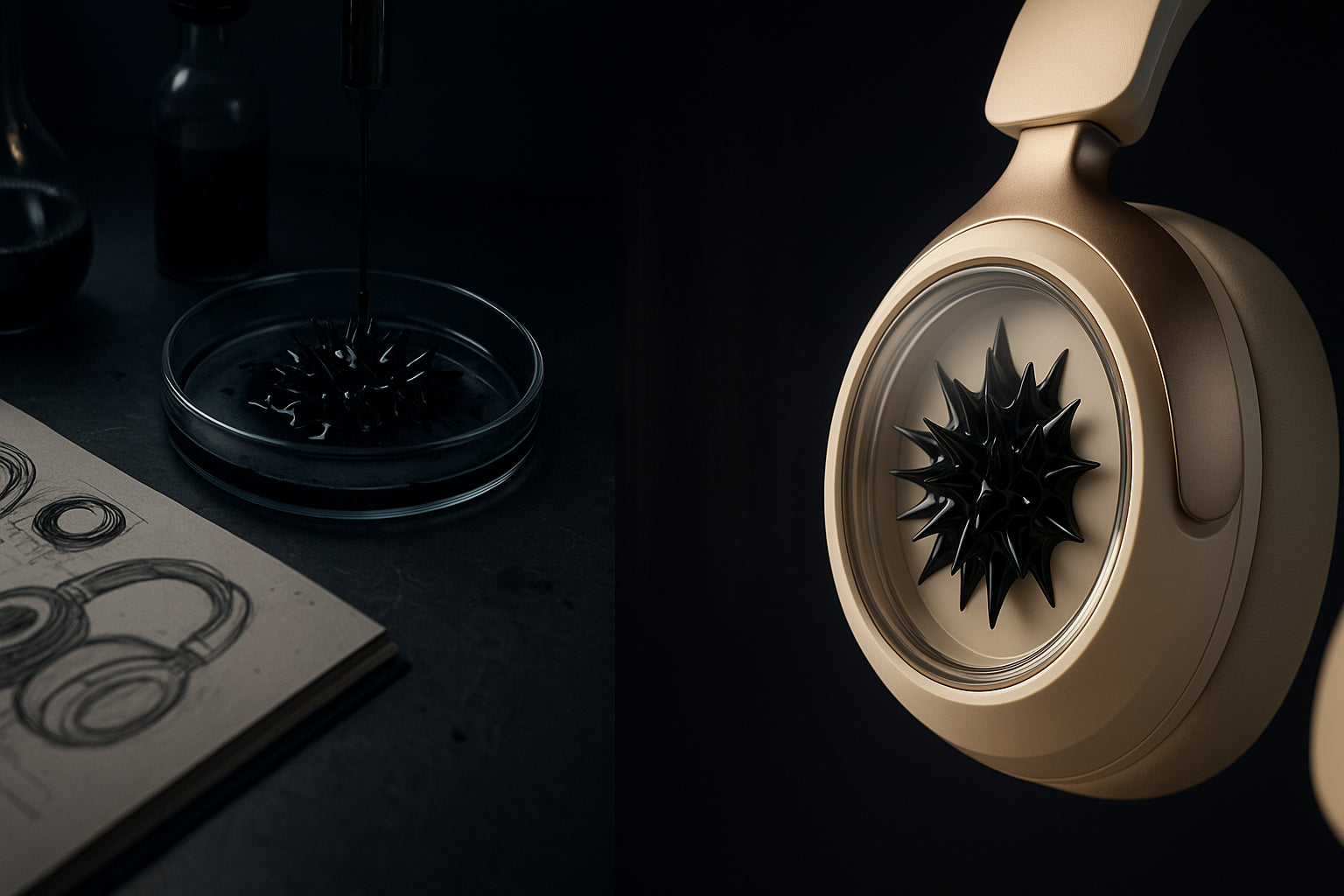 Premium details of CROOFLUID headphones